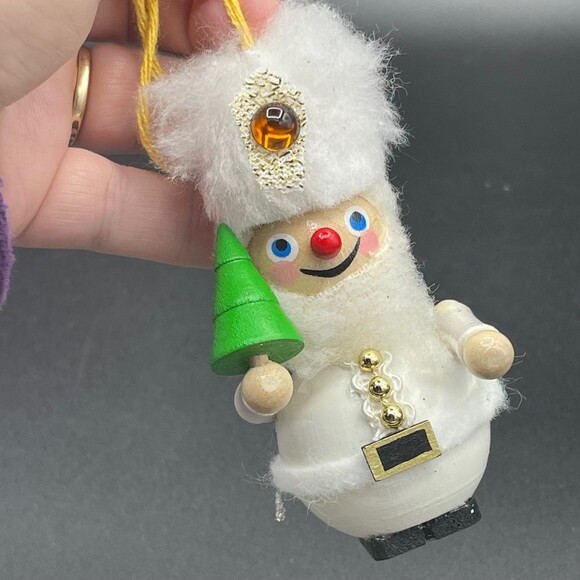 VINTAGE Steinbach Brafent Russian Wooden Santa w/ Tree Handmade in Germany - Picture 2 of 7